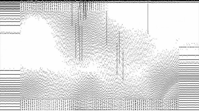 Black and White Dither Patterns Noisy Grayscale Trailer Concept Abstract and Textural Presentation