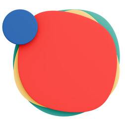 3D背景素材_ポップなフレーム_カラフル