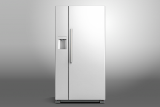 Refrigerator home appliance png mockup, transparent design