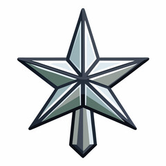 Obraz premium 3d silver star