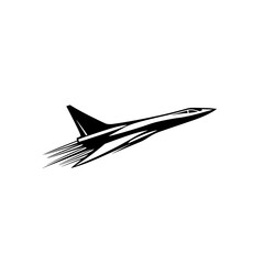 vector icon of supersonic plane