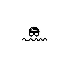 Fototapeta premium icon of swimming athlete