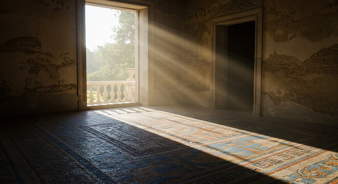  Old mosaic floor in an Egyptian historical house