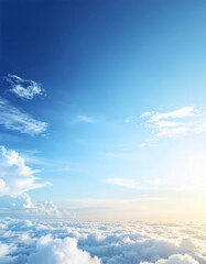 Clear blue sky and white clouds