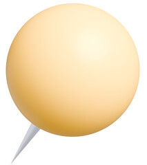 3D背景素材_画鋲_黄色