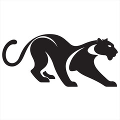 Obraz premium Elegant Silhouette Panther Logo Design | Sleek, Bold, and Custom Panther Logo for Your Brand