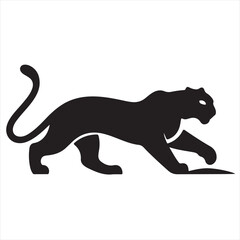 Obraz premium Elegant Silhouette Panther Logo Design | Sleek, Bold, and Custom Panther Logo for Your Brand