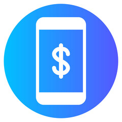 online payment gradient icon