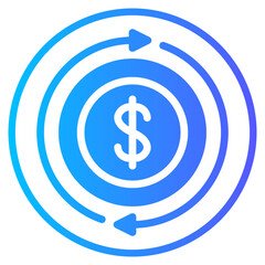 Money Exchange gradient icon