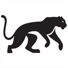 Fototapeta premium Elegant Silhouette Panther Logo Design | Sleek, Bold, and Custom Panther Logo for Your Brand