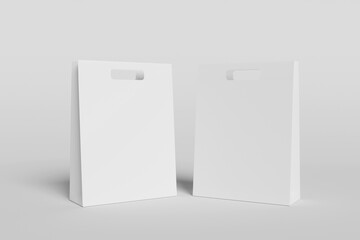Blank paper shopping bag mockup