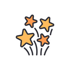 Festive Stars Bursting With Joy Celebrating Success And Achievements