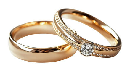 PNG Two gold wedding rings accessories accessory jewelry.