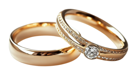 PNG Two gold wedding rings accessories accessory jewelry.