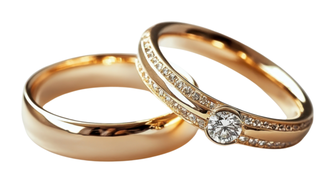 PNG Two gold wedding rings accessories accessory jewelry.