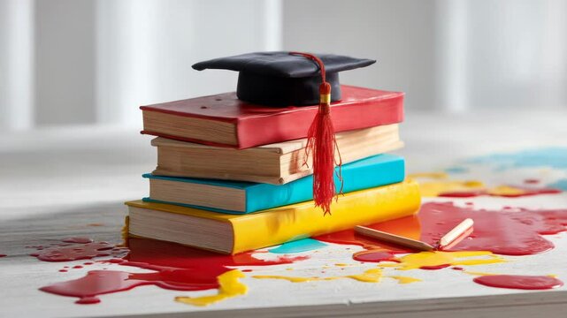 Academic achievement concept symbolizing graduation success through knowledge pursuit