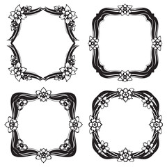 Baroque Swirl Decorative Floral Border Packs
