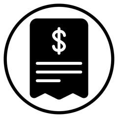invoice glyph icon