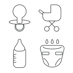 set of baby icons