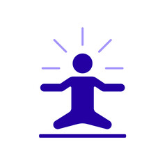 Icon a meditation, isolated against a clean background.