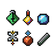Obraz premium pixel heart pixel art illustration