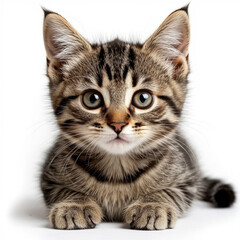Fototapeta premium Cute British kitten with big eyes.