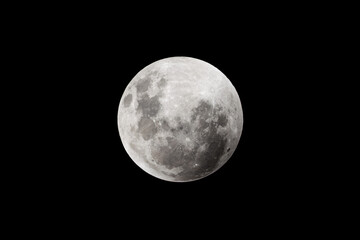 luna llena o nueva, con fondo negro