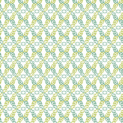 Elegant floral swirl pattern in green and white