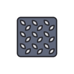 Stylized Square With Leaf Pattern For Decorative And Ornamental Design