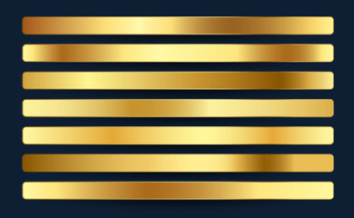 premium royal golden gradients swatches palette set design