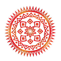 Ornamental Round Lace Pattern with Vintage Floral Mandala Design