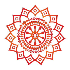 Mandala Vector Illustration with Decorative Floral Ornament on Abstract Background