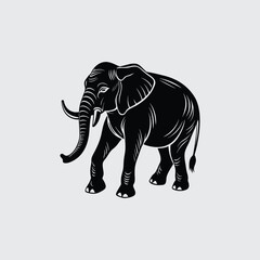 Obraz premium Majestic Elephant Illustration A Powerful Symbol of Strength and Wisdom