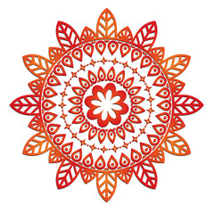 Abstract Floral Vector Design with Ornamental Flower Pattern