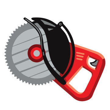 red circular saw tool clip art preview