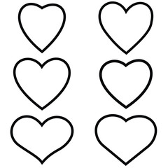 heart icons set 107