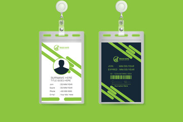 Modern corporate shape id card template design