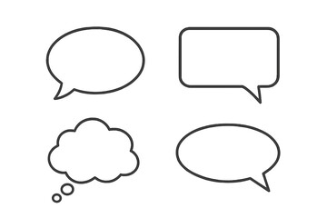 Various speech and thought bubble shapes for creative design and communication in graphic projects