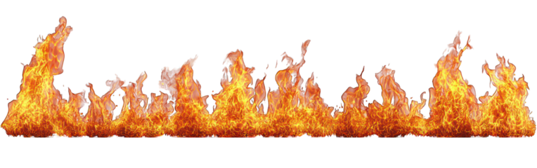 Wavy fiery flames in oranges and yellows