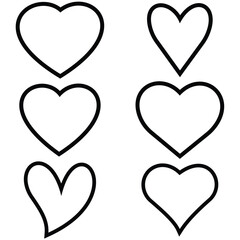 heart icons set 111