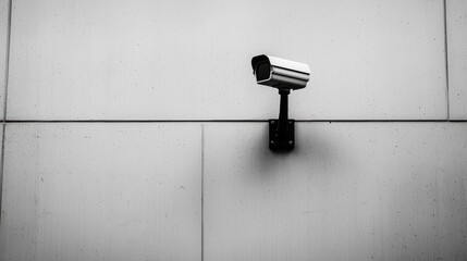 Weatherproof Bullet CCTV Camera Mounted on Minimalist Pole