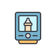 Stylized Baby Bottle Warmer Icon For Nursery Illustrations And Designs
