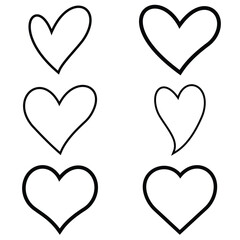 heart icons set 113