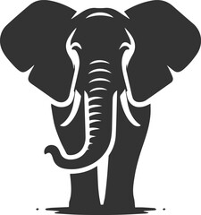 A large animal elephant vector drawing silhouette