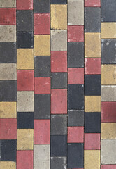 multicolored paving stones top view texture