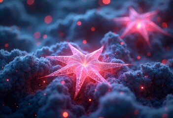 The dazzling starlight deep in the nebula