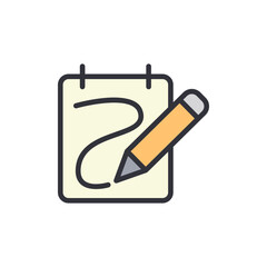 Illustration Of A Notepad And Pencil For Creative Writing Session