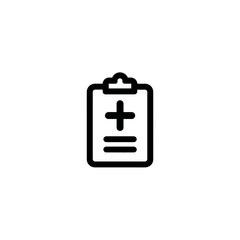 Obraz premium Medical clipboard displays addition symbol healthcare setting information