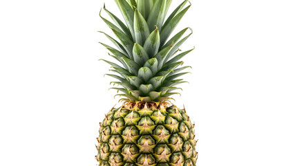 Fototapeta premium Fresh Pineapple with Sliced Sections, White background, with background png