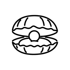oyster icon vector, line style icon